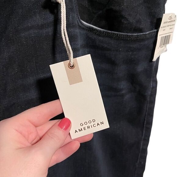 NWT- Good American- Always Fits Good Waist Long Dark Wash Jeans, Size 28-32 - Picture 6 of 16